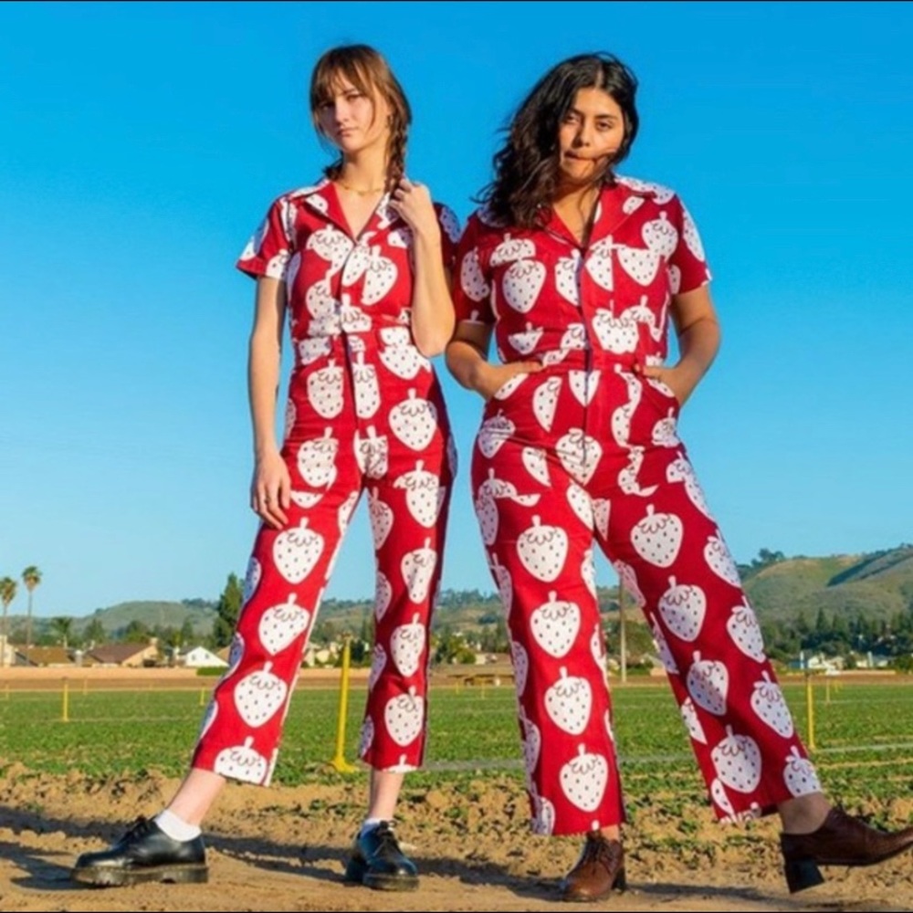 BigBud Press strawberry jumpsuit size small